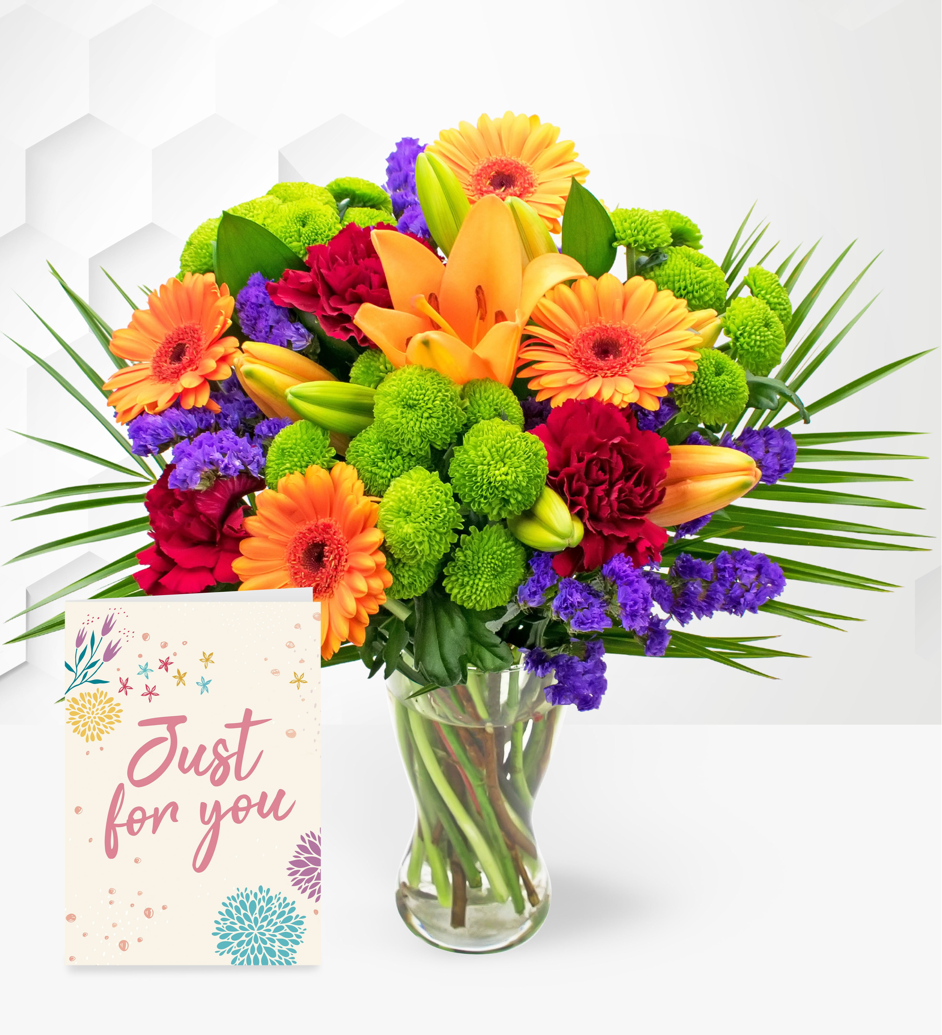 Joyful with Card Prestige Flowers